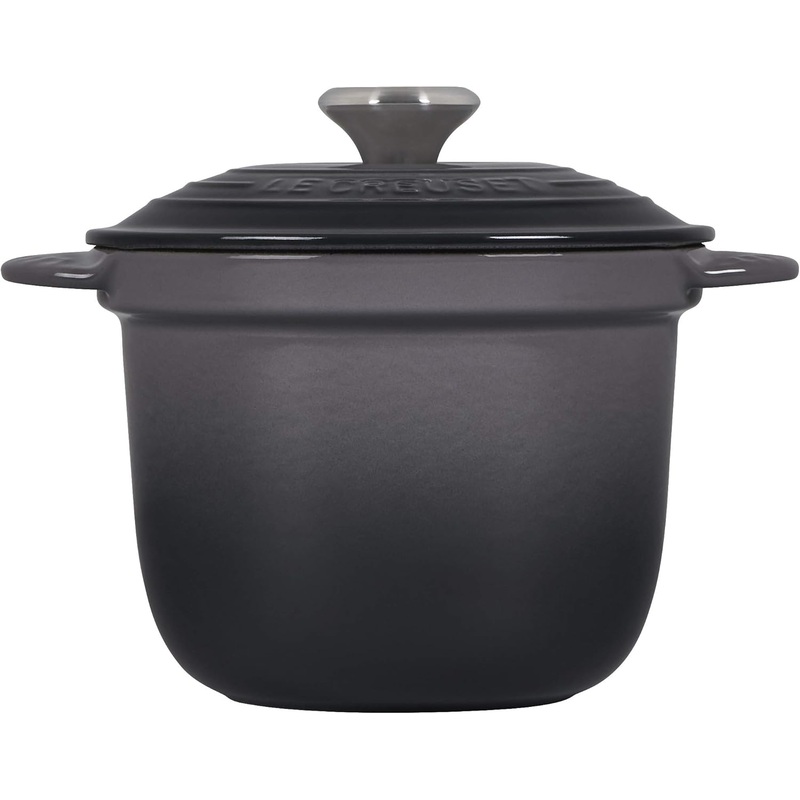 Le Creuset 2 1/4 Qt. Rice Pot w/Stainless Steel Knob & Stoneware Insert - Oyster