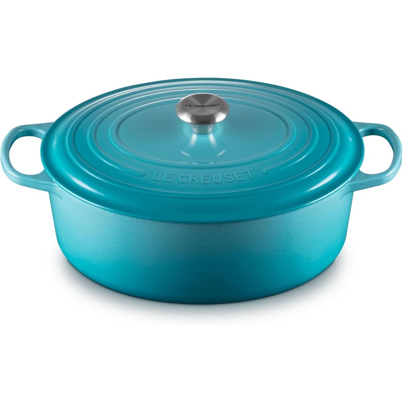 Le Creuset 8 Qt. Signature Oval Dutch Oven w/Stainless Steel Knob - Caribbean
