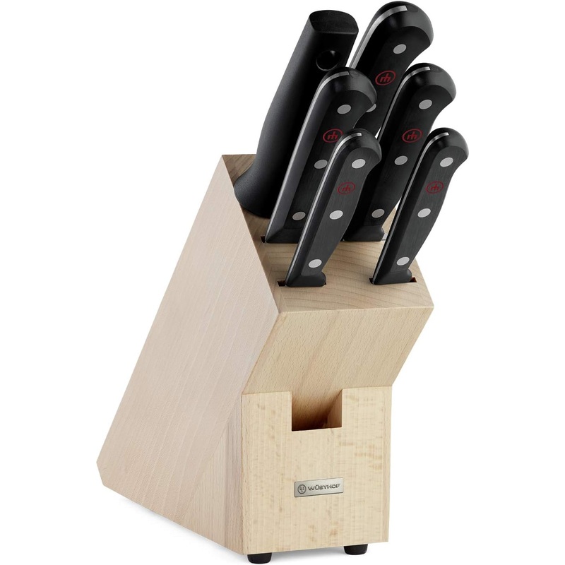 Wusthof Gourmet - 7 Pc. Knife Block Set, Beech Wood