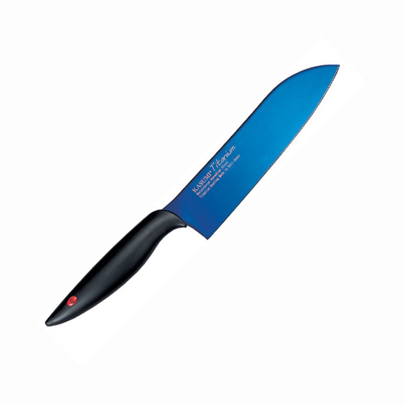 Kasumi Titanium - 7" Santoku Knife - Blue