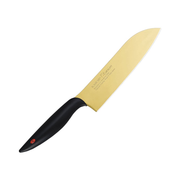 Kasumi Titanium - 7" Santoku Knife - Gold