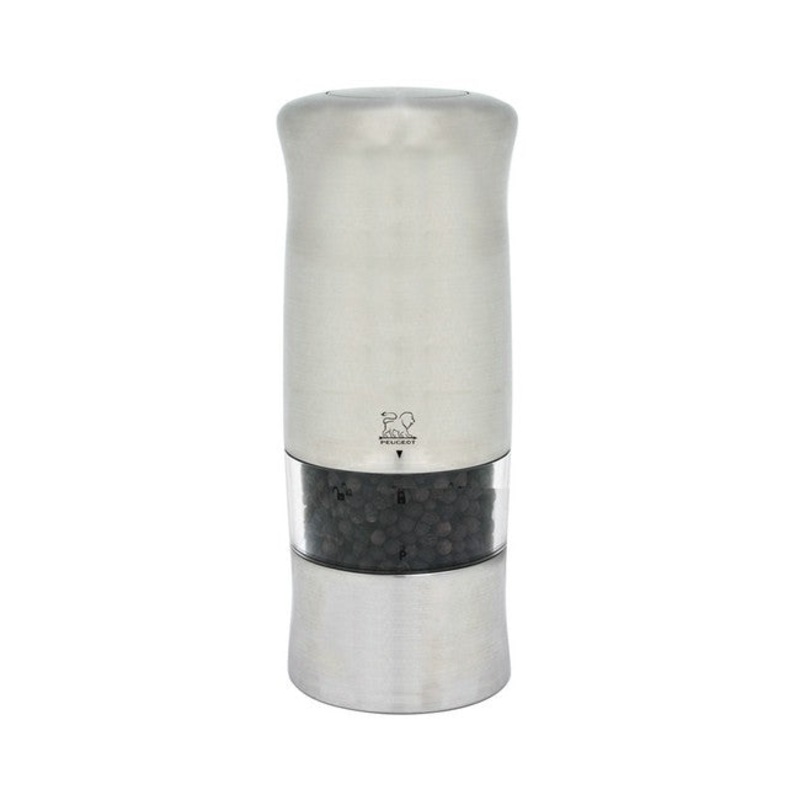 Peugeot Zeli Electric Brushed Nickel Plate Pepper Mill - 14cm/5.5"
