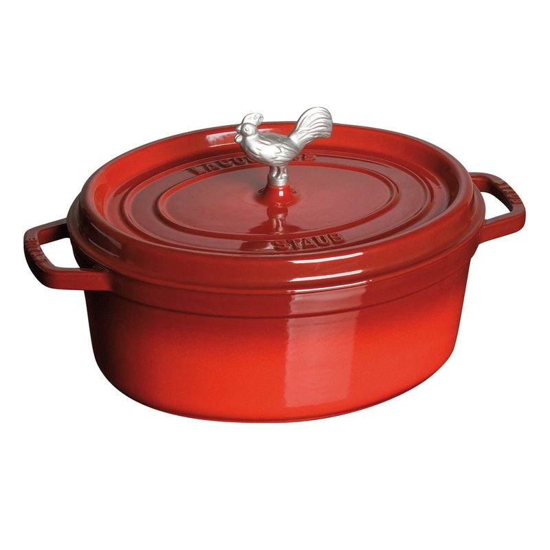 Staub Coq au Vin Cocotte - 5 3/4 Qt. - Cherry