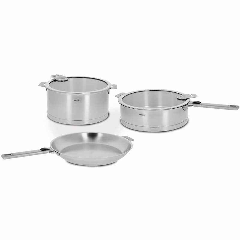 Cristel Strate Removable Handle - 7 Pc. Stainless Steel Cookware Set