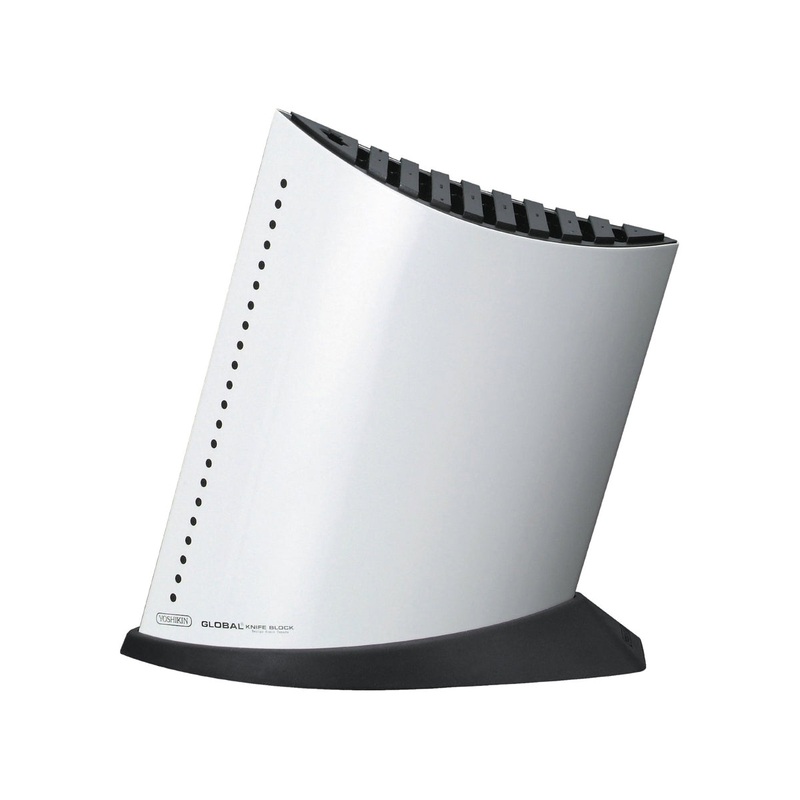 Global GKB-52/CW - 10-Slot Ship Shape Knife Block - White