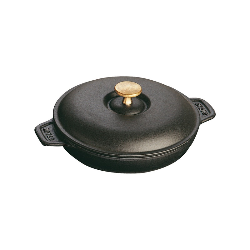 Staub Round Plate w/Lid - 7 7/8" - 3/4 Qt. - Black Matte
