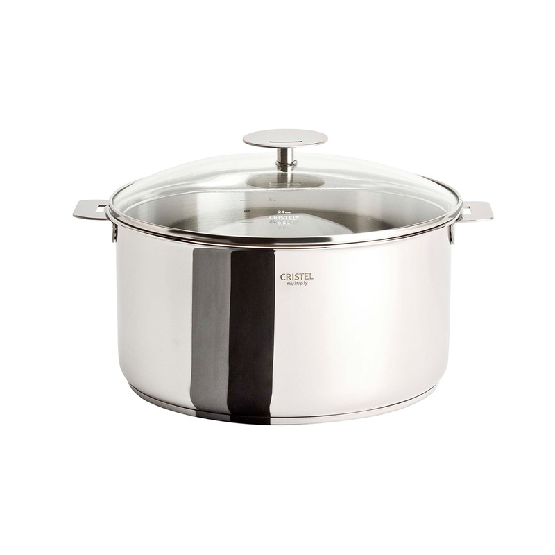 Cristel Casteline Removable Handle - 4.5 Qt. Stew Pan w/Lid