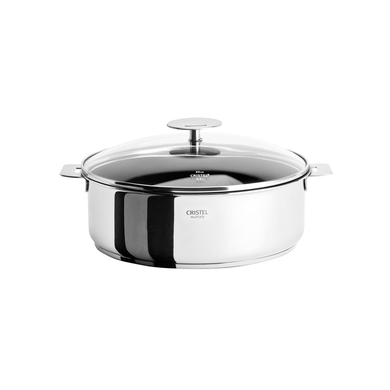 Cristel Casteline Removable Handle - 4 Qt. Non-Stick Saute Pan w/Lid