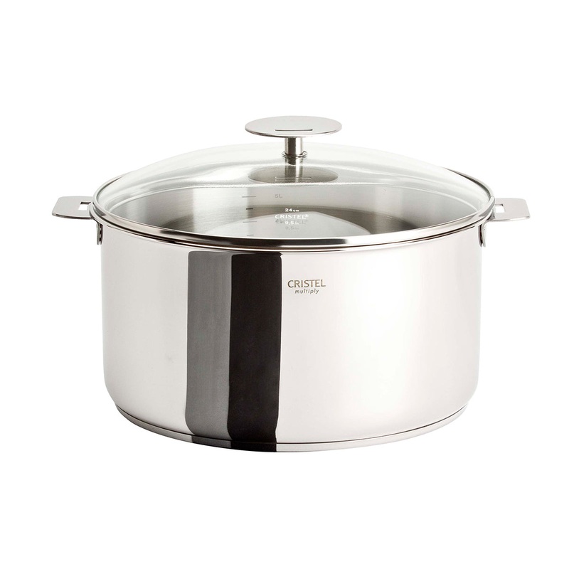 Cristel Casteline Removable Handle - 7.5 Qt. Stew Pan w/Lid