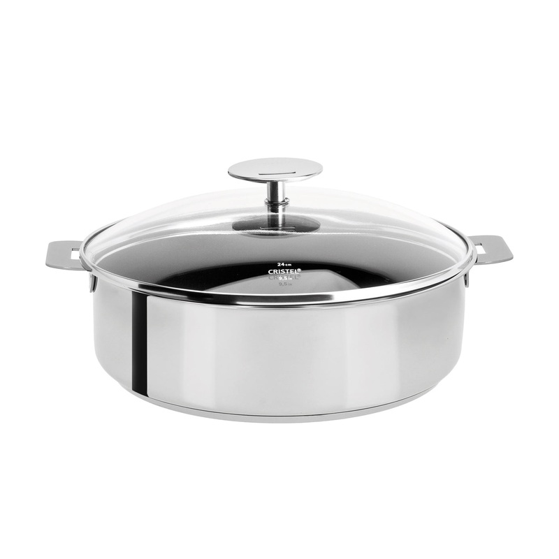 Cristel Mutine Removable Handle - 4.5 Qt. Non-Stick Saute Pan w/Lid