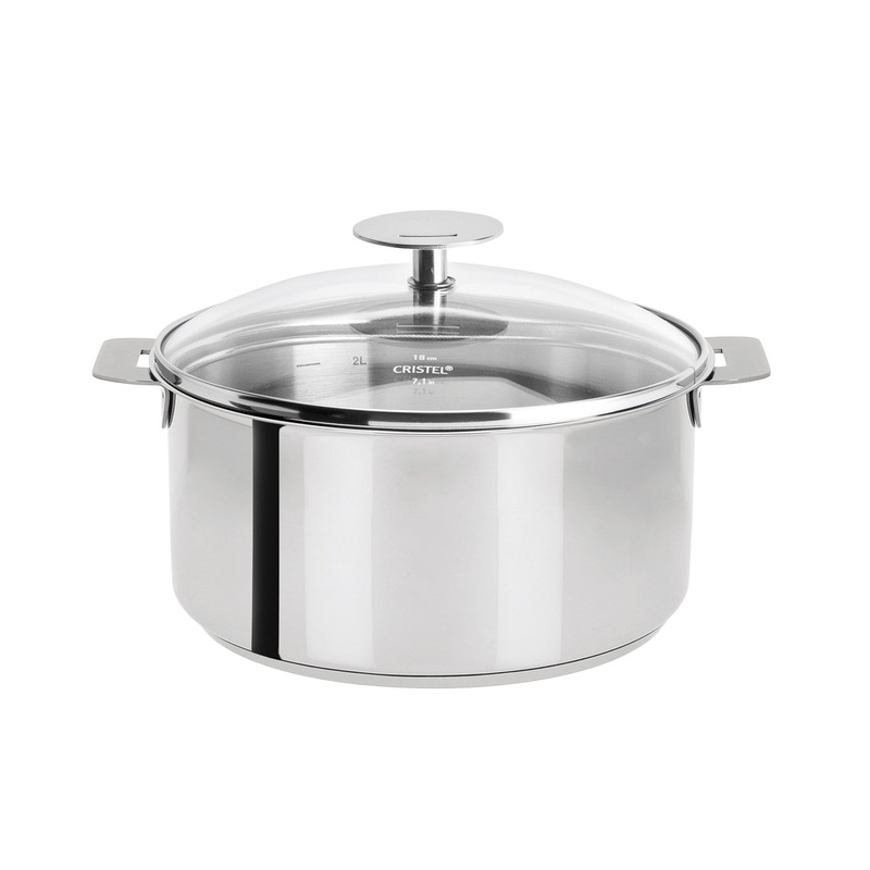 Cristel Mutine Removable Handle - 4 Qt. Stew Pan w/Lid