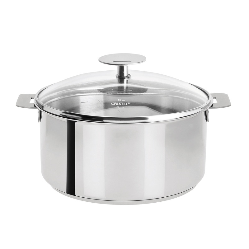 Cristel Mutine Removable Handle - 7 Qt. Stew Pan w/Lid