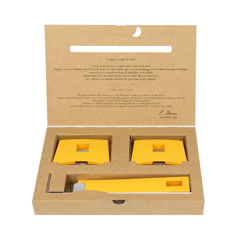 Cristel Mutine Removable Handle - Set of 1 Handle + 2 Side Handles - Yellow