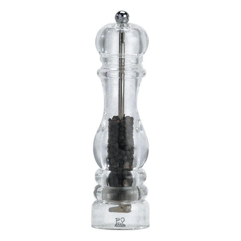 Peugeot Nancy Clear Acrylic Pepper Mill - 22cm/8.75"