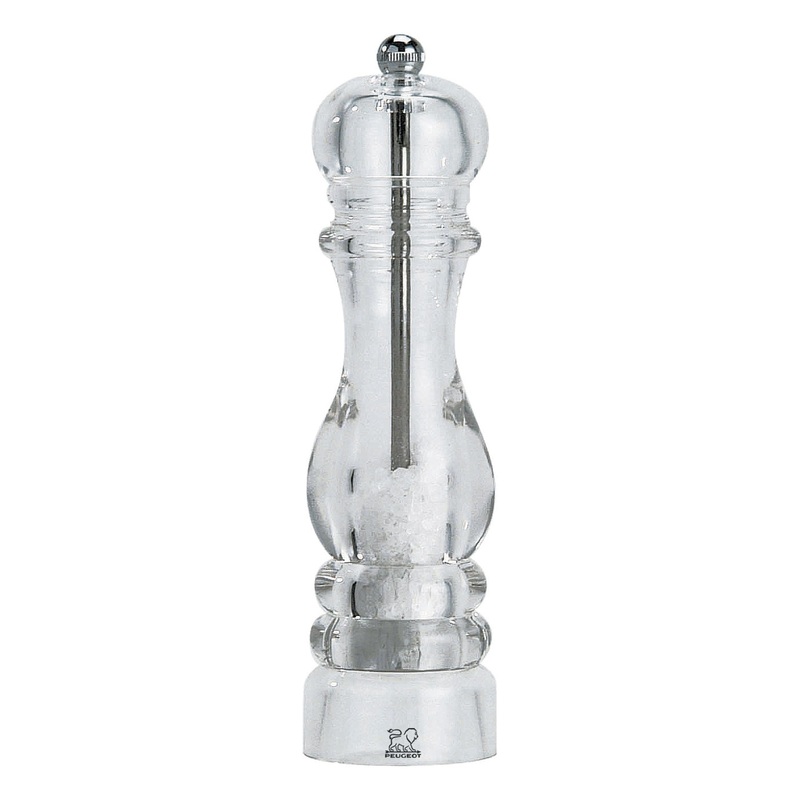 Peugeot Nancy Clear Acrylic Salt Mill - 22cm/8.75"