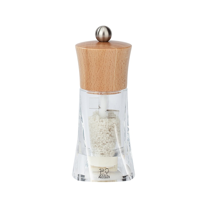 Peugeot Olron Natural Acrylic Wet Salt Mill - 14cm/5.5"
