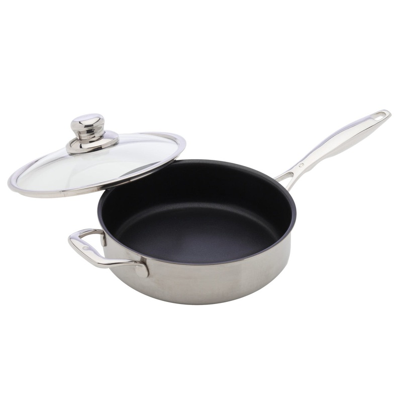 Swiss Diamond - 9.5" Prestige Clad Saut Pan w/Glass Lid
