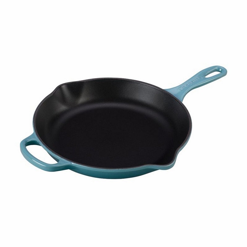 Le Creuset 10 1/4" (1 3/4 Qt.) Signature Cast Iron Handle Skillet - Caribbean