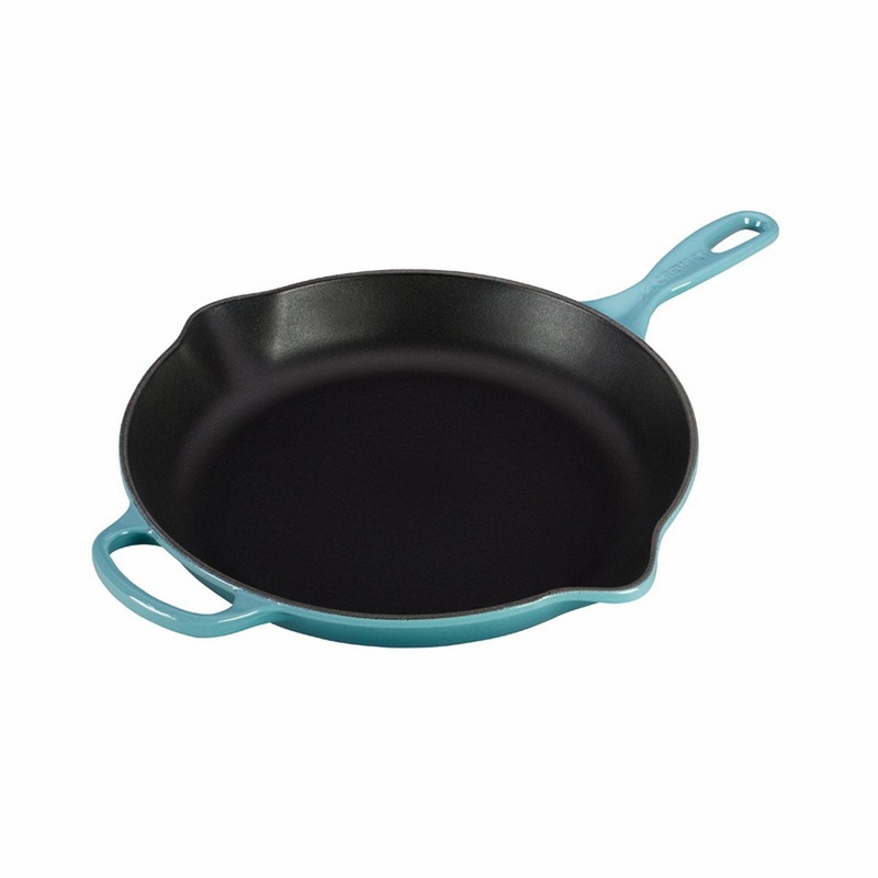 Le Creuset 11 3/4" (2 3/8 Qt.) Signature Cast Iron Handle Skillet - Caribbean