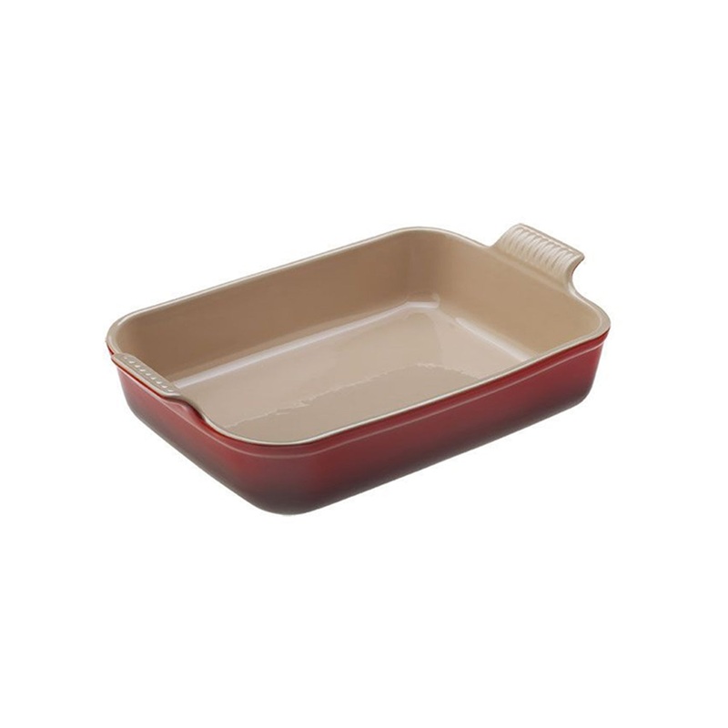 Le Creuset 2 1/2 Qt. (10 1/2" x 7") Heritage Rectangular Dish - Cerise