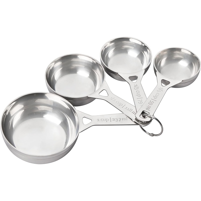 Le Creuset Set of 4 Measuring Cups - Stainless Steel