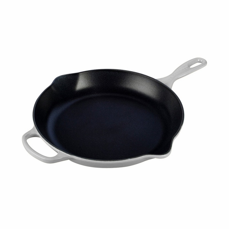 Le Creuset 11 3/4" (2 3/8 Qt.) Signature Cast Iron Handle Skillet - White