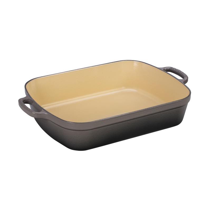 Le Creuset 5 1/4 Qt. (10" x 15 3/4") Signature Rectangular Roaster - Oyster