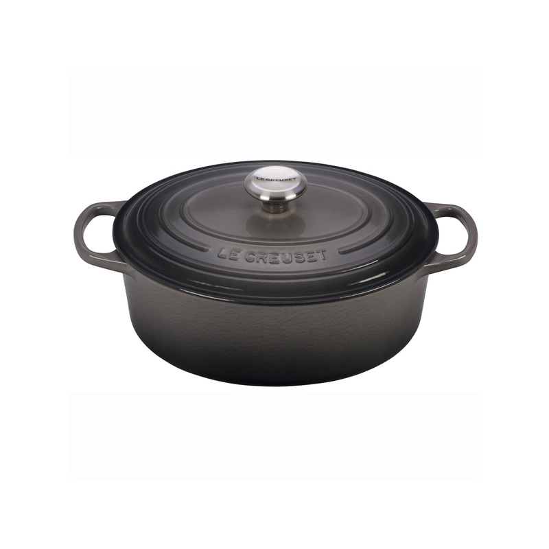 Le Creuset 5 Qt. Signature Oval Dutch Oven w/Stainless Steel Knob - Oyster- Personalized Engraving Available