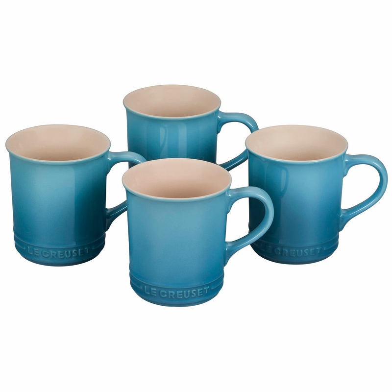 Le Creuset Set of 4 - 14 oz. Mugs - Caribbean