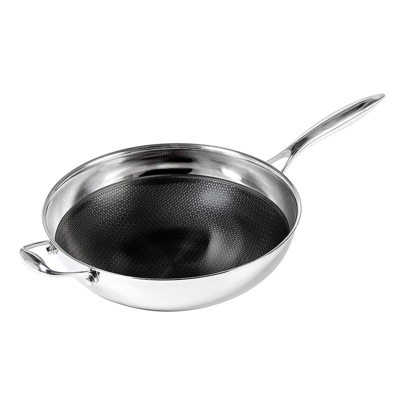 Black Cube 12 1/2" Wok w/Helper Handle
