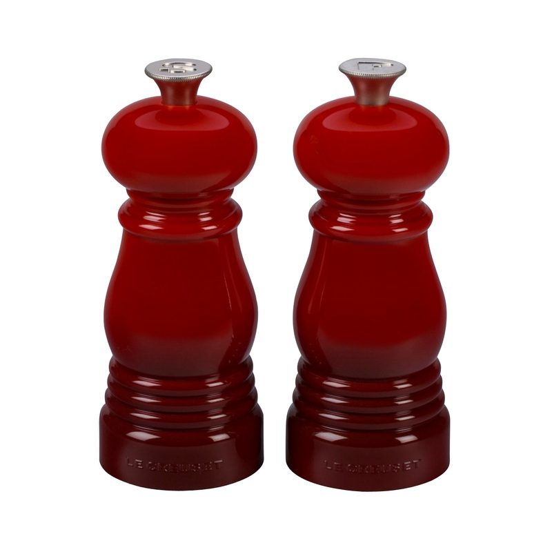 Le Creuset 5" x 2" Petite Salt and Pepper Mill Set - Cerise