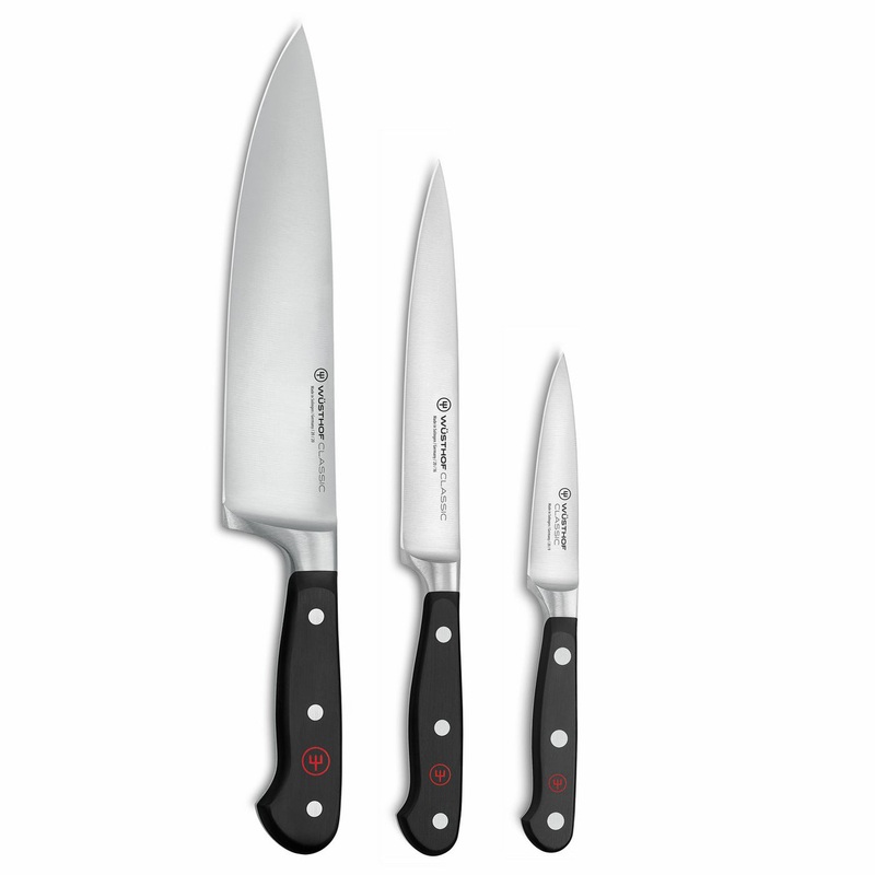 Wusthof Classic - 3 Pc. Chefs Knife Set- Personalized Engraving Available