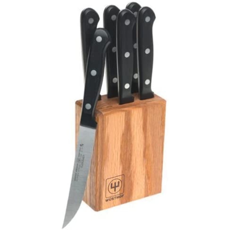 Wusthof Gourmet - 7 Pc. Steak Knife Block Set- Personalized Engraving Available