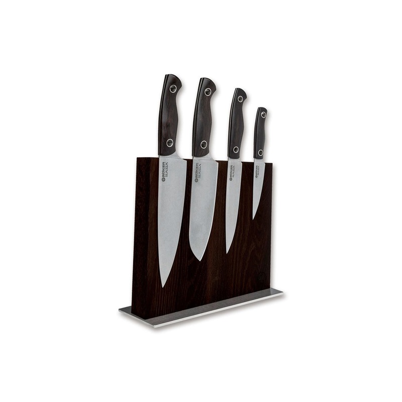 Boker Saga 5 Pc. Knife Block Set - Grenadill Wood