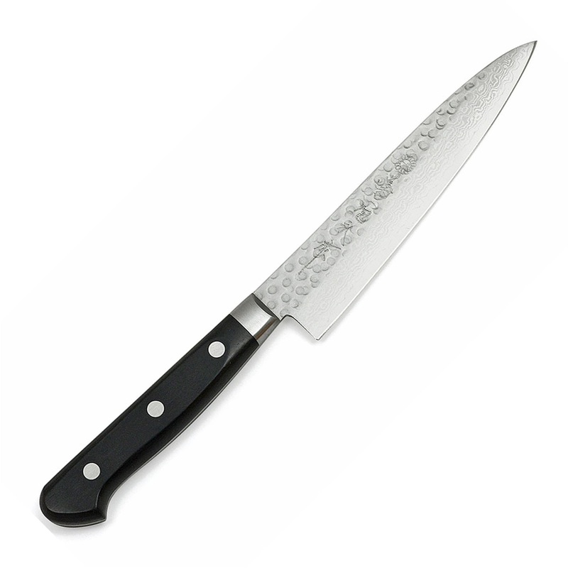 Kikuichi Warikomi Tsuchime Damascus Gold - 5.3" Utility Knife