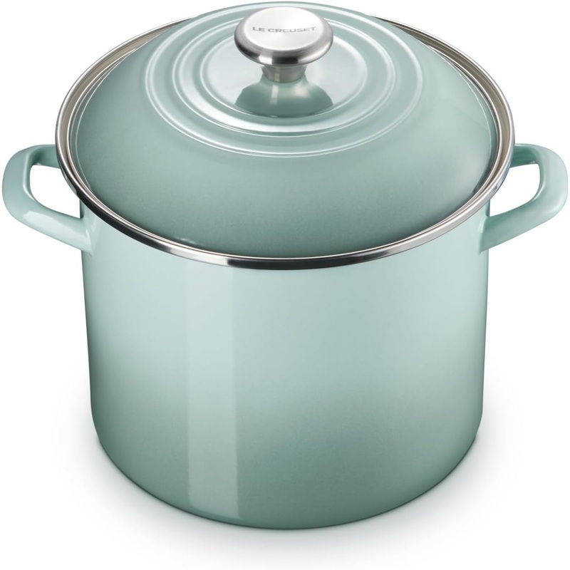Le Creuset 10 Qt. Traditional Stockpot w/SS Knob - Sea Salt