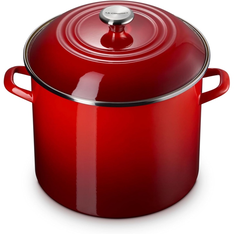 Le Creuset 16 Qt. Traditional Stockpot w/SS Knob - Cerise