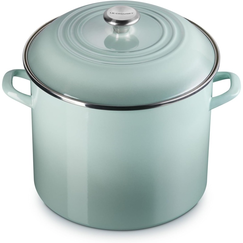 Le Creuset 16 Qt. Traditional Stockpot w/SS Knob - Sea Salt
