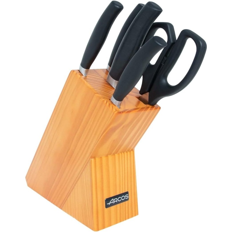 Arcos Clara Series - 5 Pc. Knife Block Set, Includes Kitchen Scissors