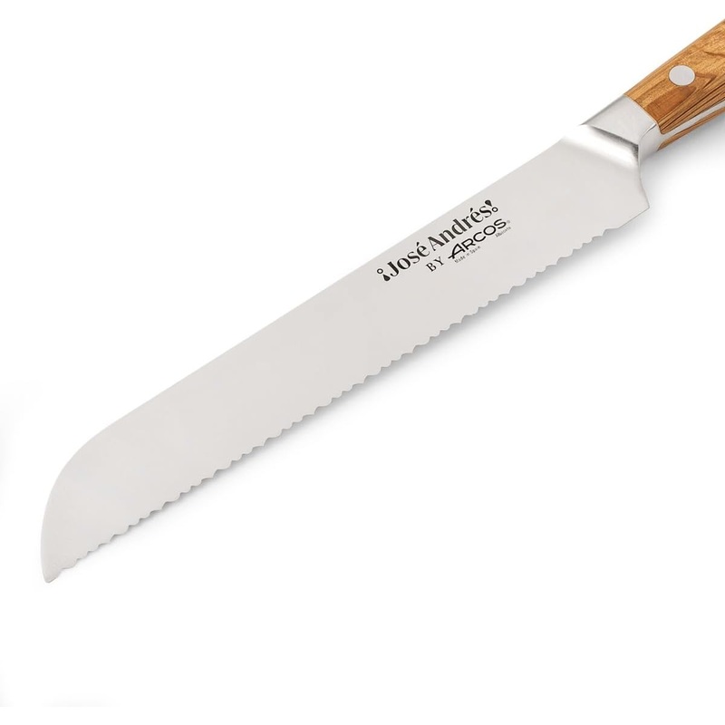 Arcos Jos Andrs Series - 8" Serrated Bread Knife, Holm Oak Handle