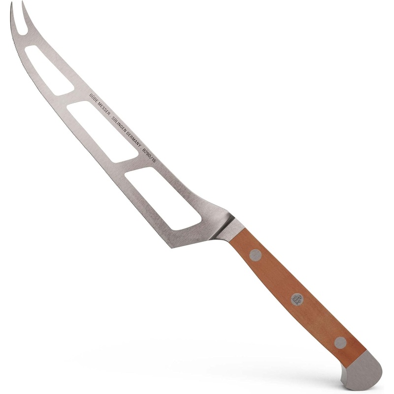 Gde Alpha Pear Series - 6" Forged Double Bolster Cheese Knife, Luxury Pear Wood Handle