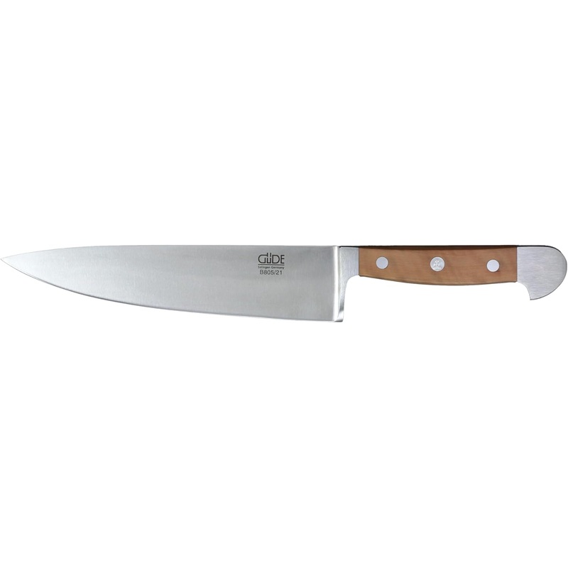 Gde Alpha Pear Series - 8" Forged Double Bolster Chef's Knife, Luxury Pear Wood Handle