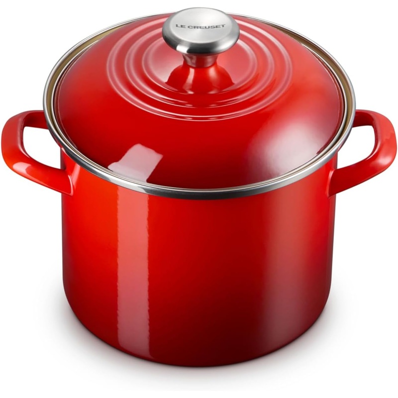 Le Creuset 6 Qt. Traditional Stockpot w/SS Knob - Cerise