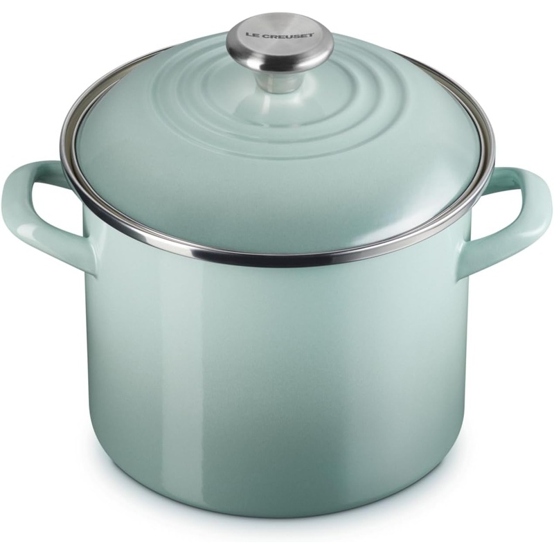 Le Creuset 6 Qt. Traditional Stockpot w/SS Knob - Sea Salt
