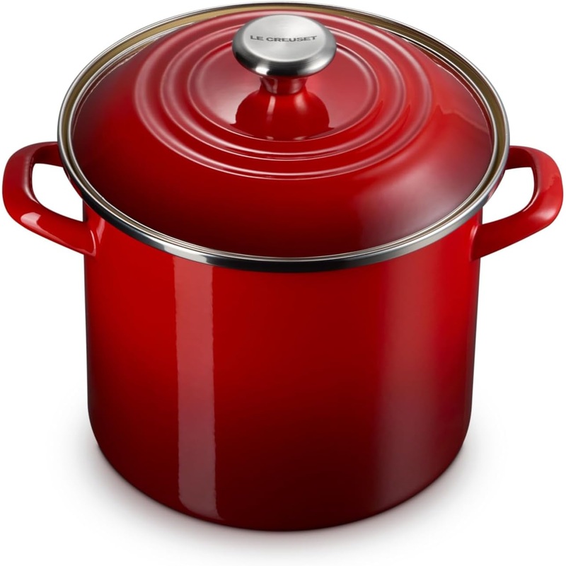 Le Creuset 8 Qt. Traditional Stockpot w/SS Knob - Cerise