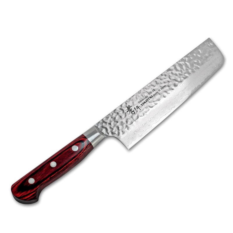 Sakai Takayuki Damascus Hammered VG-10 Nakiri 160mm (6.3")