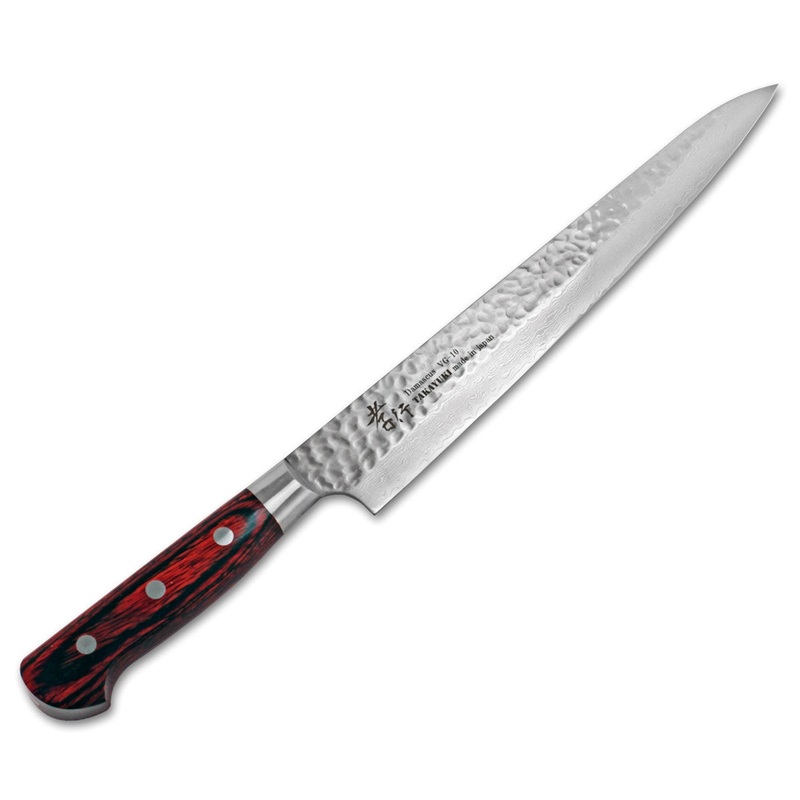 Sakai Takayuki Damascus Hammered VG-10 Sujihiki 240mm (9.4")