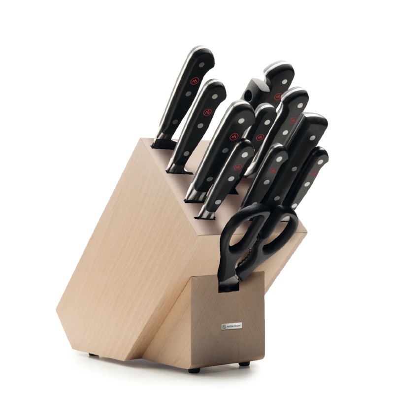 Wusthof Classic - 13 Pc. Knife Block Set, Beech Wood