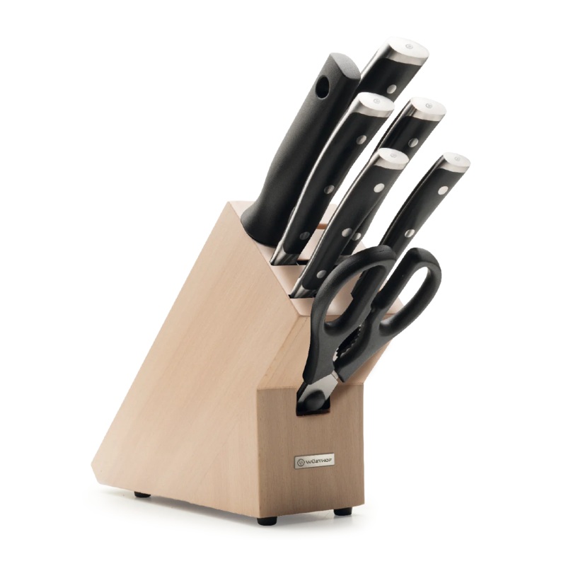 Wusthof Classic Ikon - 8 Pc. Knife Block Set, Beech