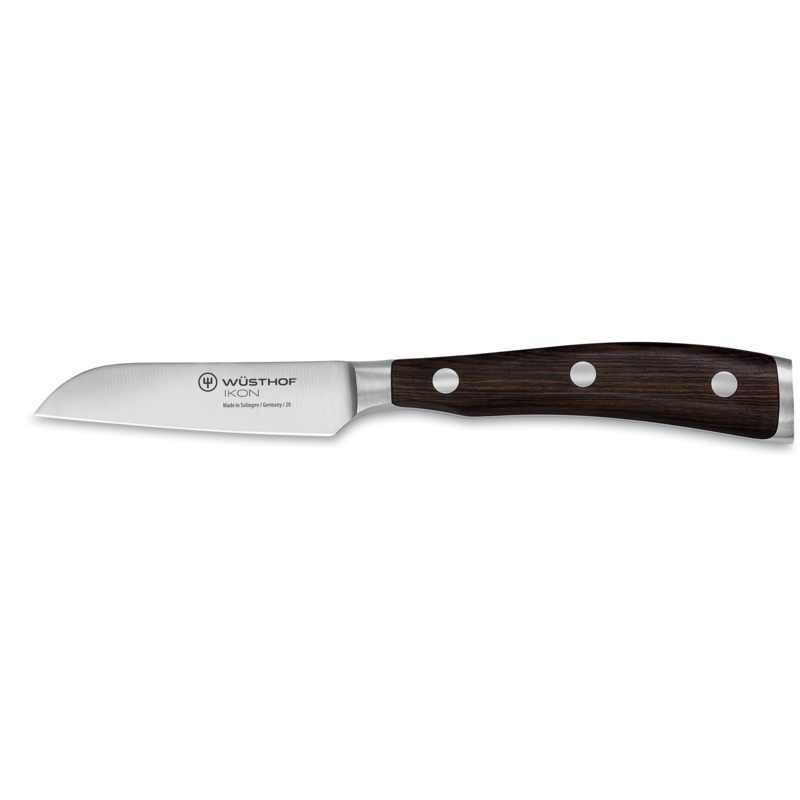 Wusthof Ikon Blackwood - 3" Flat Cut Paring Knife